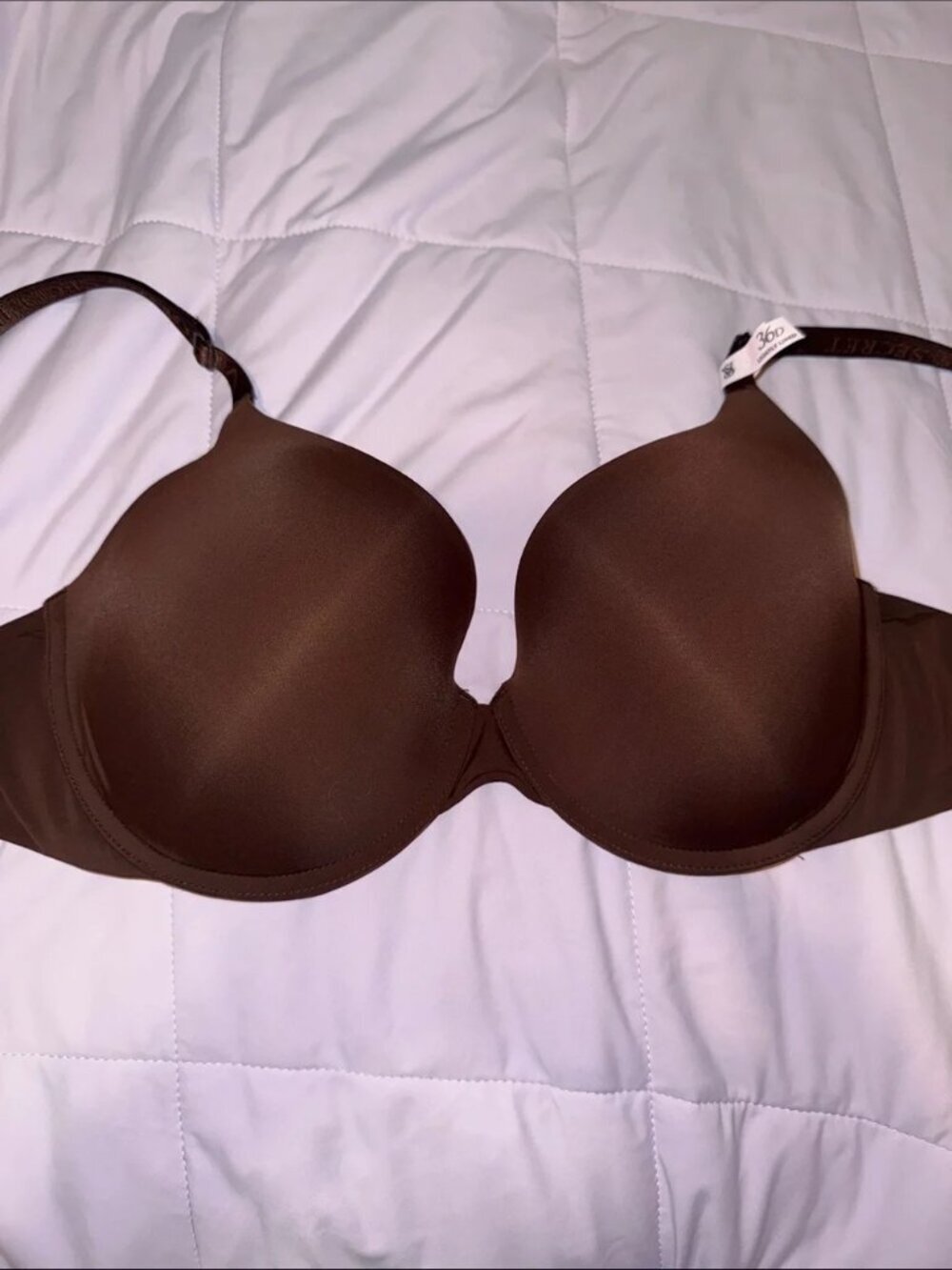 NWT Victoria’s Secret Satin Brown Push-Up Bra 36C
